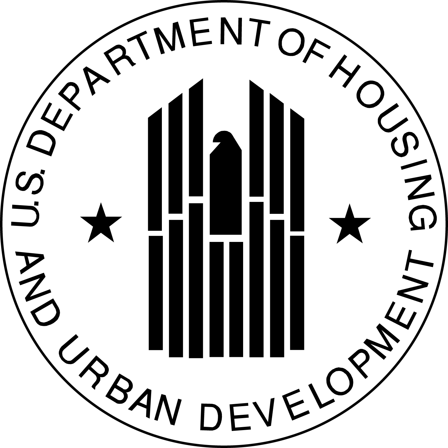 Black and White Logo for U.S. Department of Housing and Urban Development